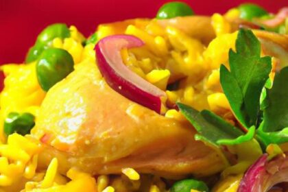 Golden Saffron Chicken & Tangy Barberry Rice: A Flavorful Journey
