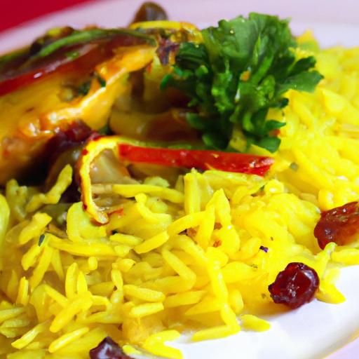 Golden Saffron Chicken & Tangy Barberry Rice: A Flavorful Journey