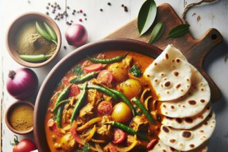 Savoring Tradition: Caribbean Curry with Authentic Roti Flair