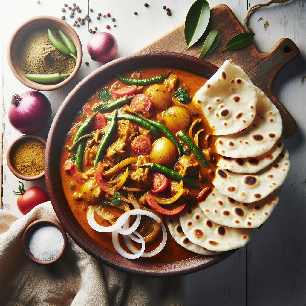 Savoring Tradition: Caribbean Curry with Authentic Roti Flair