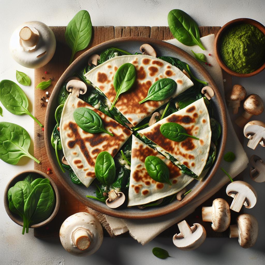 Savor the Flavor: Baked Spinach Mushroom Quesadillas Recipe