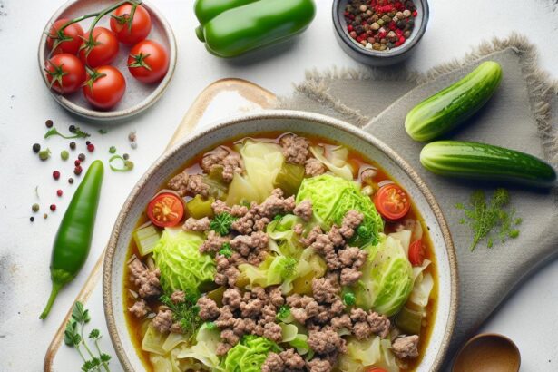 Hearty Keto Cabbage Soup: Savory Ground Beef Delight