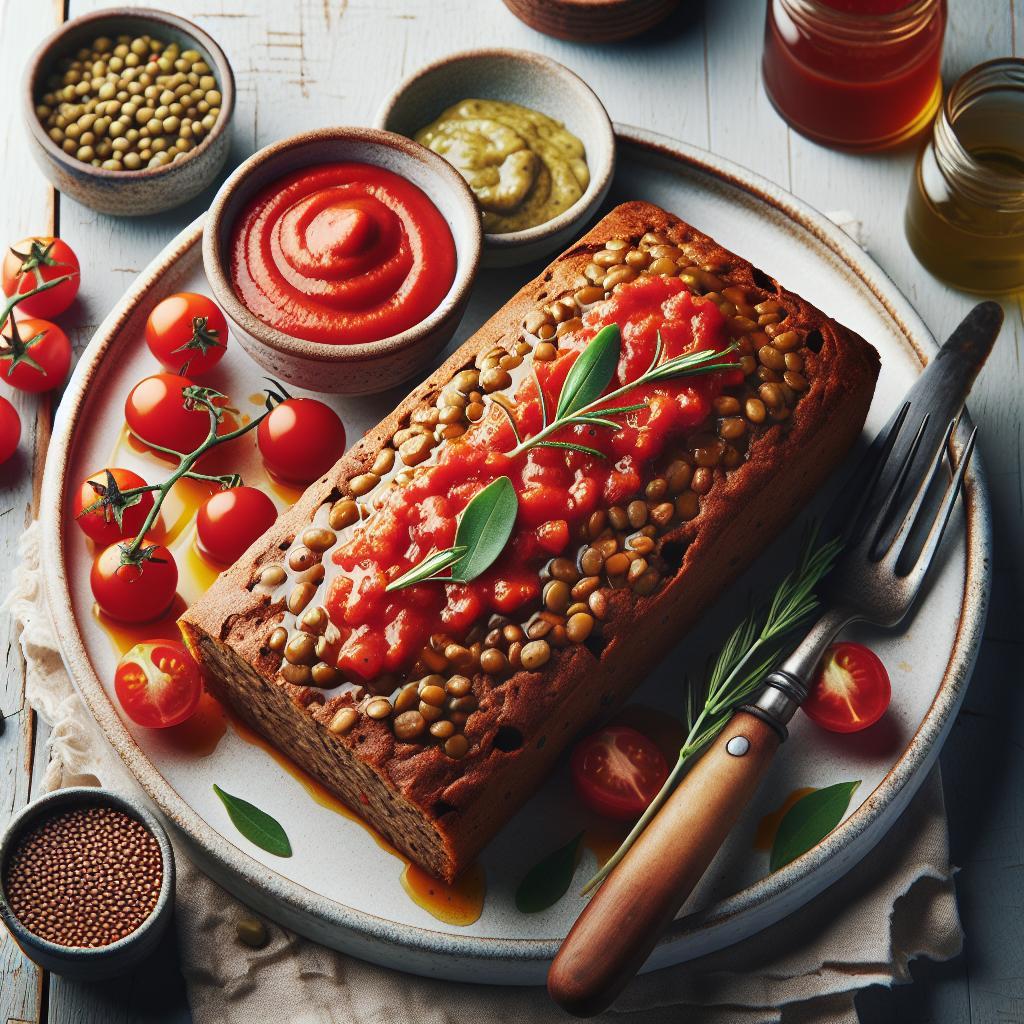 Savor the Hearty Vegan Lentil Loaf with Tangy Tomato Glaze