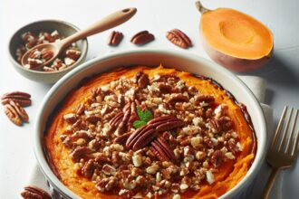 Irresistible Sweet Potato Casserole with Crunchy Pecan Topping