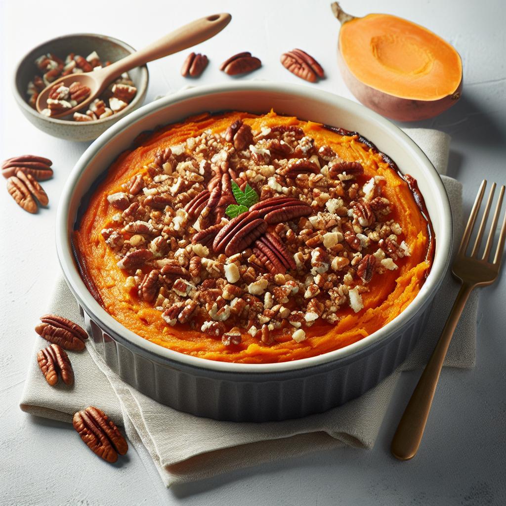 Irresistible Sweet Potato Casserole with Crunchy Pecan Topping