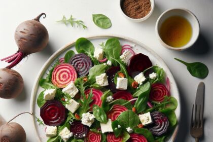 Bright Bites: Roasted Beet Salad with Creamy Goat Cheese