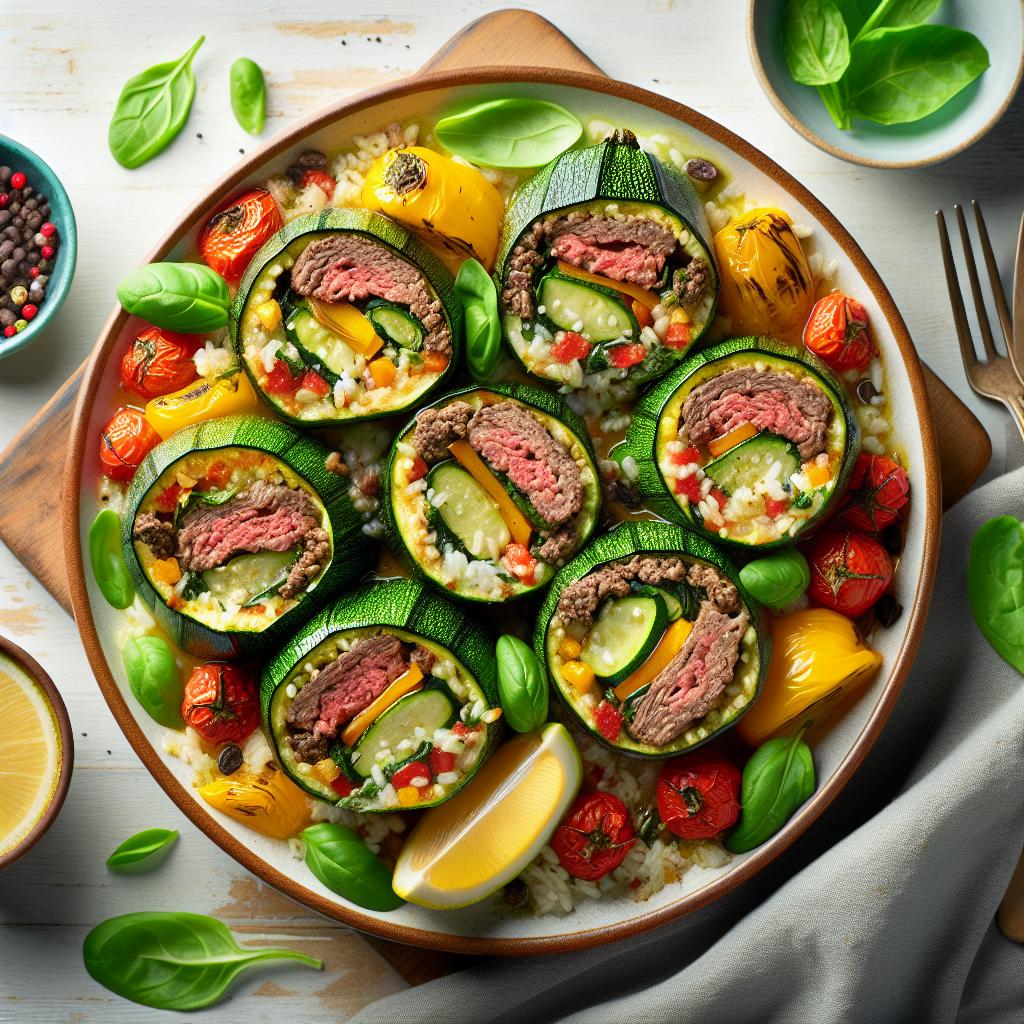 Hearty Beef and Rice Stuffed Zucchini: A Flavorful Twist