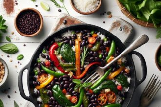 One-Pan Magic: Quick Black Bean & Rice Skillet Delight