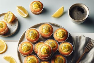 Sunshine Slices: Zesty Lemon Poppy Seed Muffin Magic