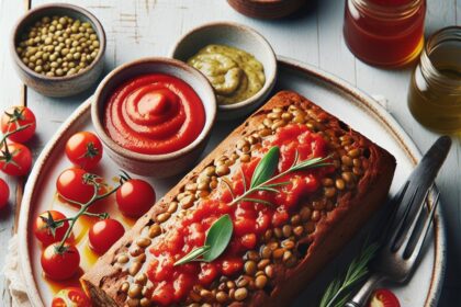 Savor the Hearty Vegan Lentil Loaf with Tangy Tomato Glaze