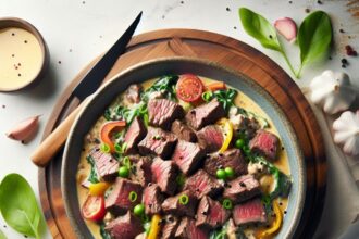 Indulge in Creamy Garlic Beef: A Savory Flavor Adventure