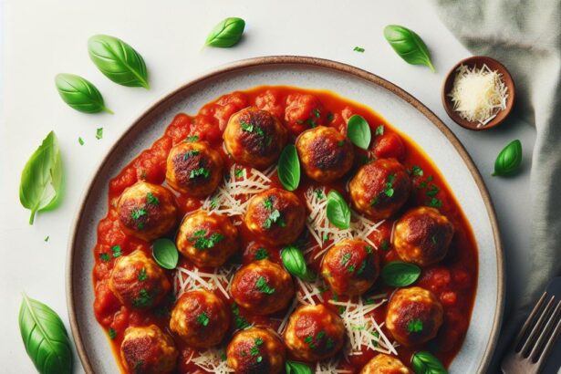 Savory Turkey Meatballs Simmered in Rich Marinara Sauce
