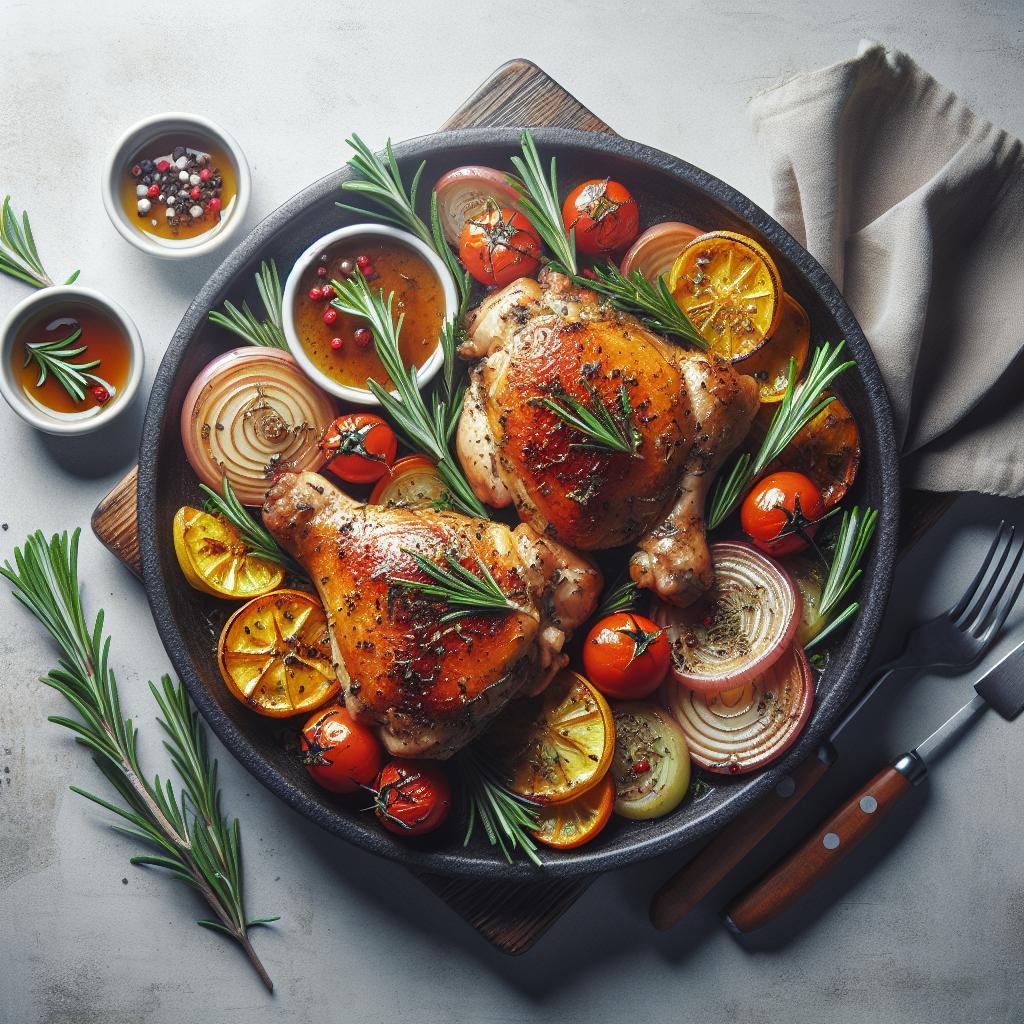 Savory Baked Chicken Thighs Infused with Fresh Rosemary