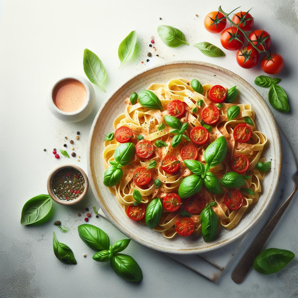 Savor the Flavor: Creamy Tomato Pasta with Fresh Basil Bliss
