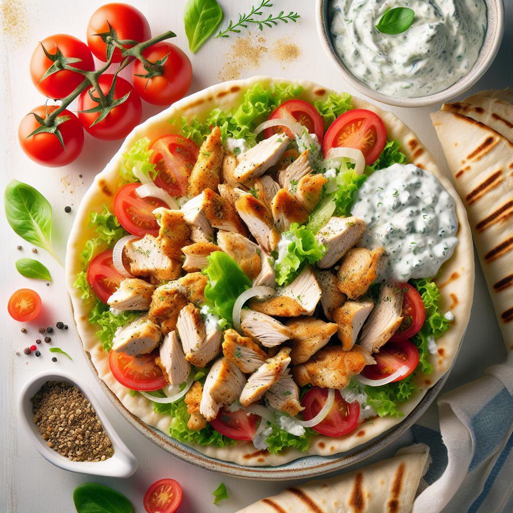 Savor Greek Chicken Gyros with Creamy Tzatziki Bliss
