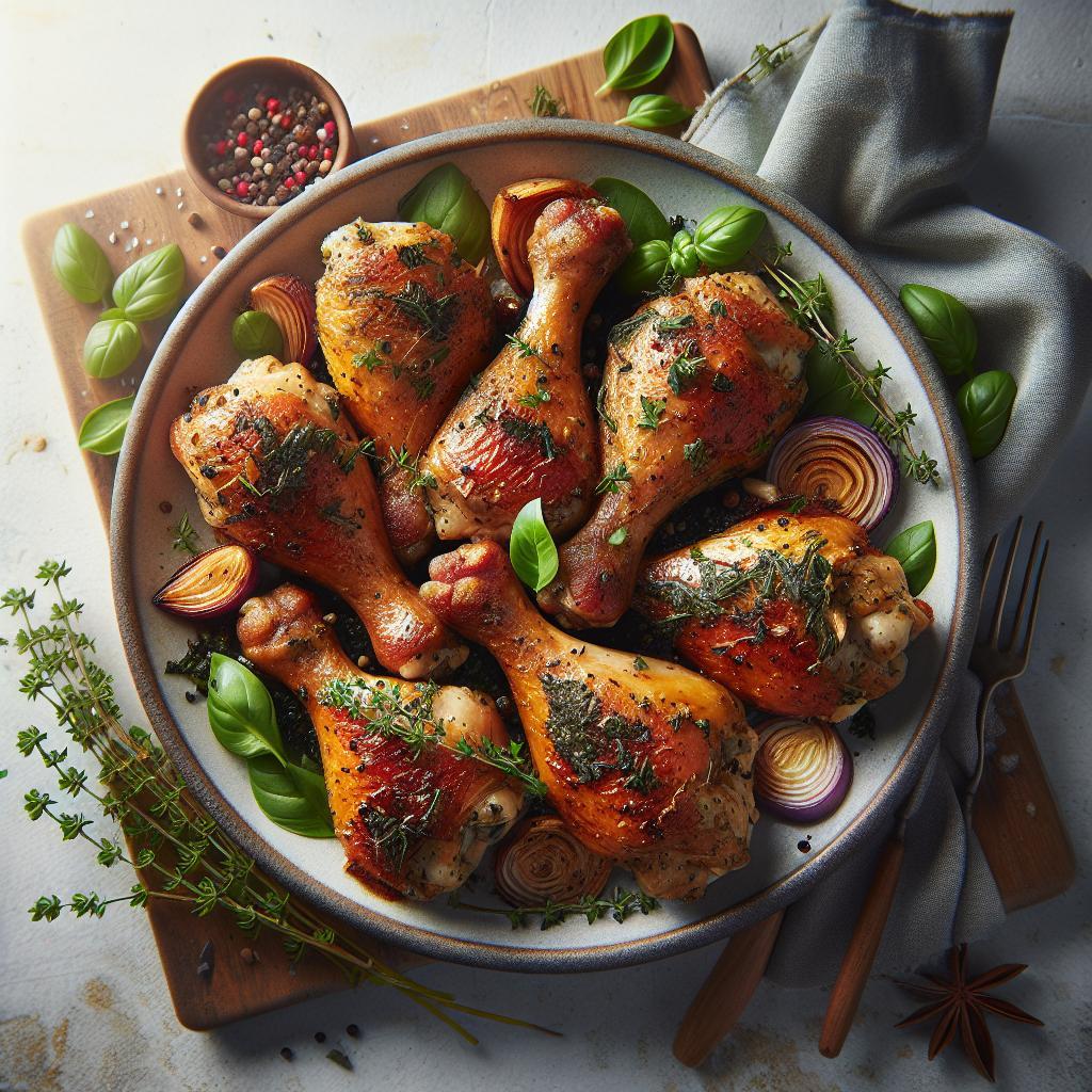 Herb-Infused Baked Chicken Drumsticks: A Flavorful Delight