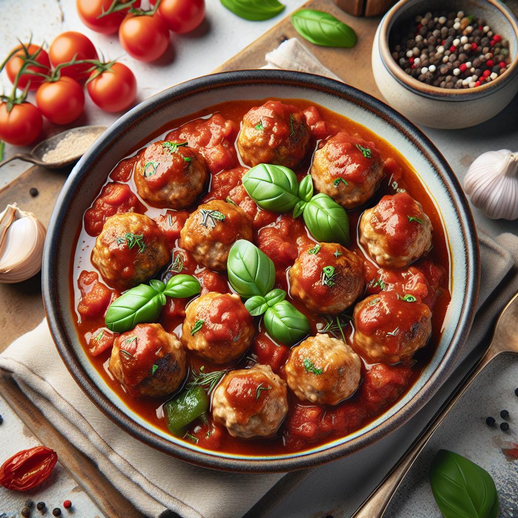 Savory Turkey Meatballs Simmered in Rich Marinara Sauce