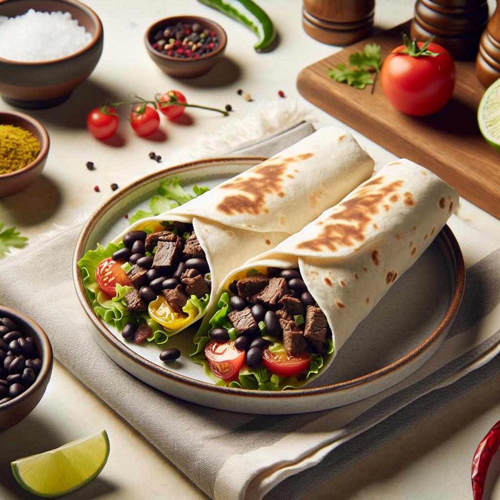 Savor the Flavor: Beef Burritos with Zesty Black Beans