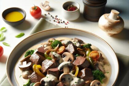Savor the Classic: Creamy Beef Stroganoff with Mushrooms