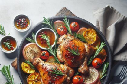 Savory Baked Chicken Thighs Infused with Fresh Rosemary