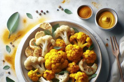 Golden Glow: Roasted Cauliflower with Vibrant Turmeric