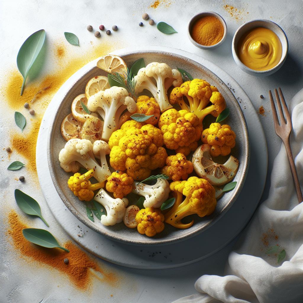 Golden Glow: Roasted Cauliflower with Vibrant Turmeric