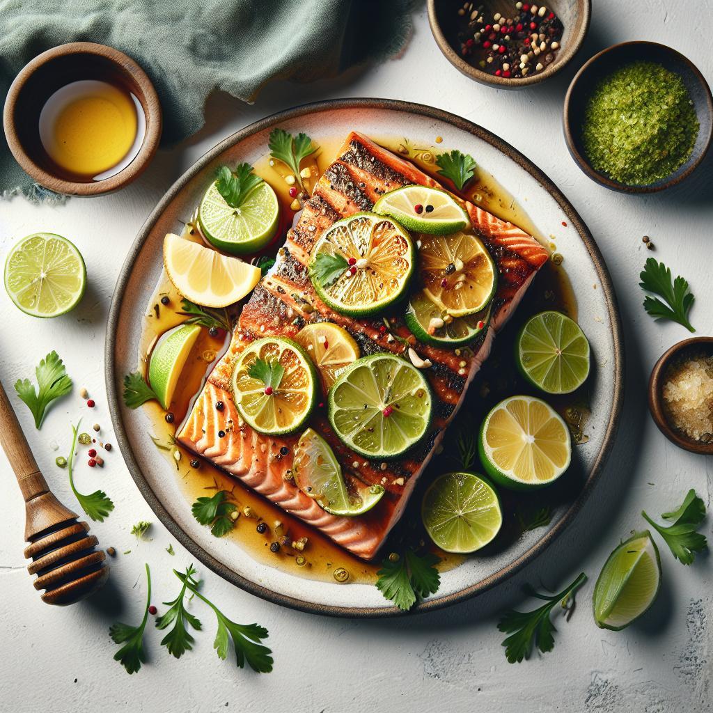 Zesty Baked Salmon with Honey & Lime: A Flavorful Delight