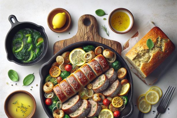 Savor Flavor: Turkey Sausage Skillet & Lemon Poppy Loaf
