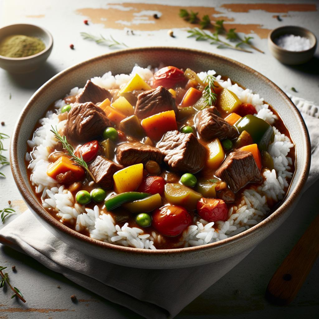 Hearty Beef and Rice Stew: Comfort in Every Savory Spoon