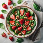 Strawberry Spinach Salad with Walnuts: A Crisp, Nutty Delight