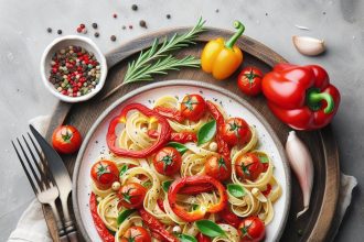 Brighten Your Dinner with Flavorful Roasted Red Pepper Pasta