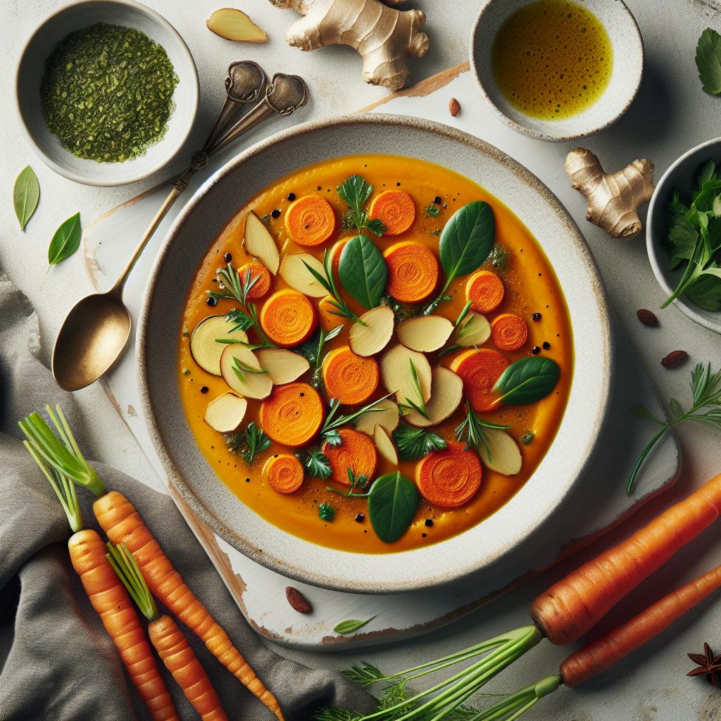 Warm Up with a Zesty Roasted Carrot and Ginger Soup Recipe