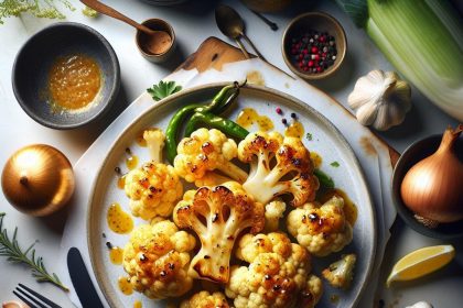 Golden Goodness: Roasted Cauliflower with Garlic Delight