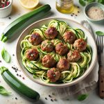 Wholesome Turkey Meatballs Over Fresh Zucchini Noodles